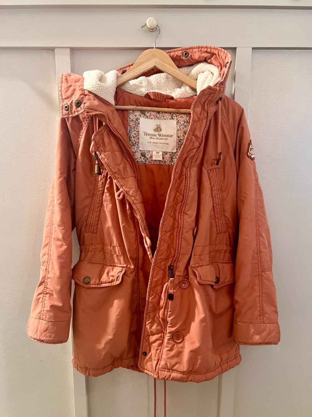 Teenie Weenie Dusty Coral Hooded Parka